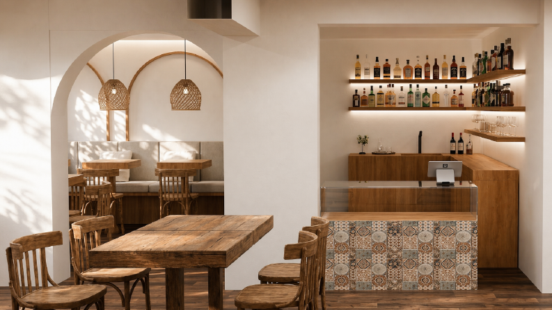 Kafe İç Mimari Proje