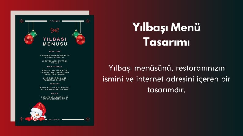 Restoran Menü Tasarımı