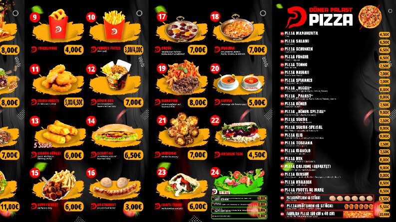 Döner palast menü