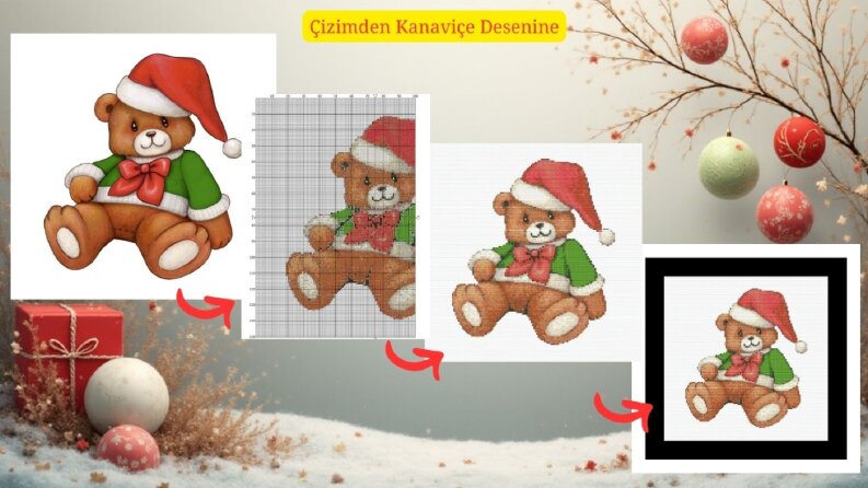 Kişiye Özel Kanaviçe Deseni Örnek Çalışmalar