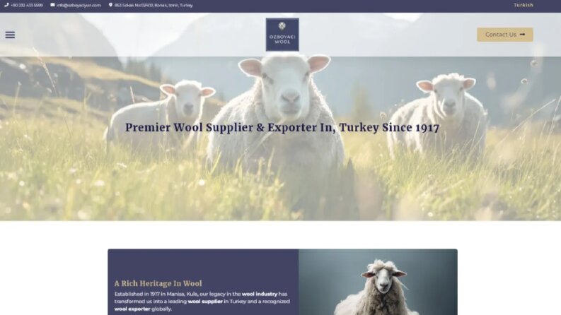 Özboyacı Yün | Katalog Web Sitesi Geliştirme