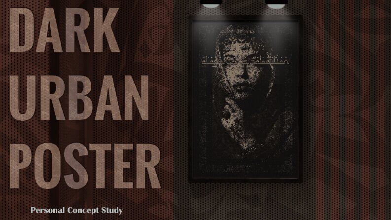 Dark Urban Poster Tasarımı – Modern & Minimal Konsept