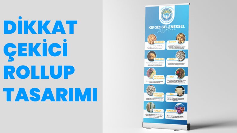 Baskıya uygun rollup banner afiş tasarımları
