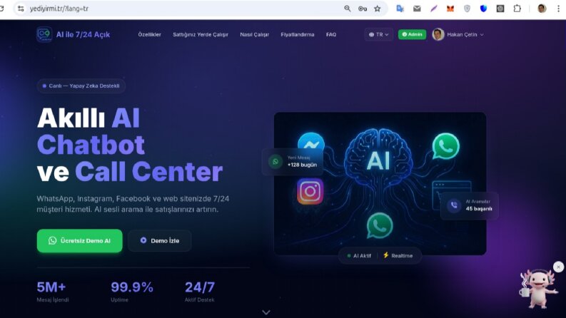 Yapay Zeka Destekli Asistanınızla  7/24 Satış Yapın