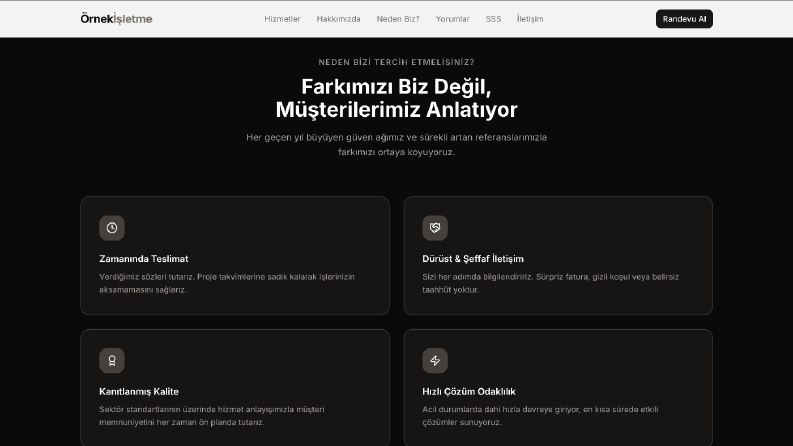 Modern SaaS Website Template & UI Showcase Deneyimi