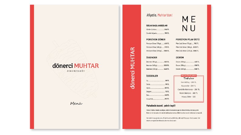 Dönerci Muhtar Menü