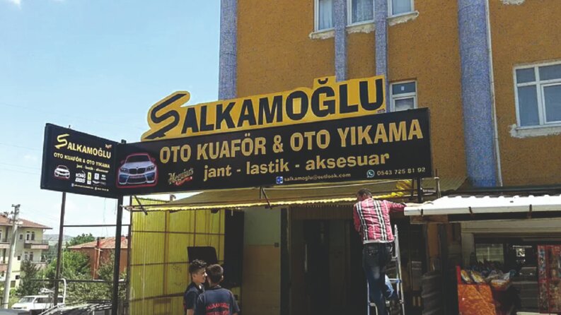 Şalkamoğlu Oto Yıkama Tabela 