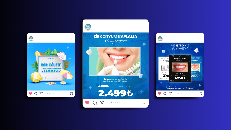 BİR DİLEK Diş sağlığı polikliniği post tasarımları
