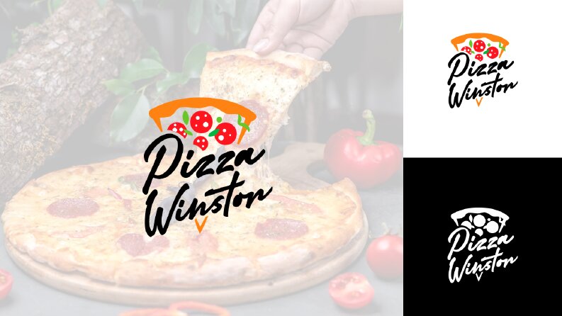 Pizza Winston İçin Yaptığım Logo Çalışması