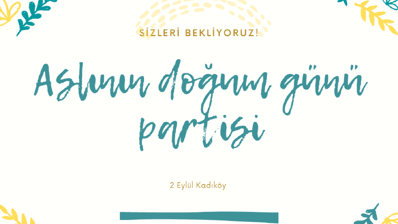 Doğum Günü Davetiye Tasarımı 