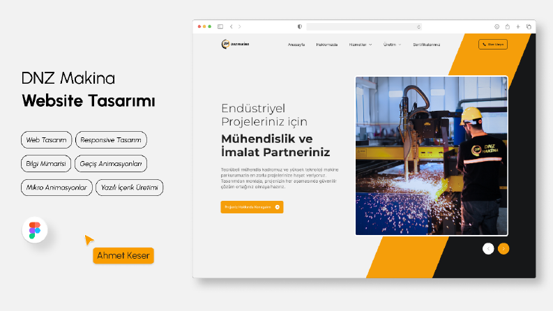 DNZ Makina Website Tasarımı