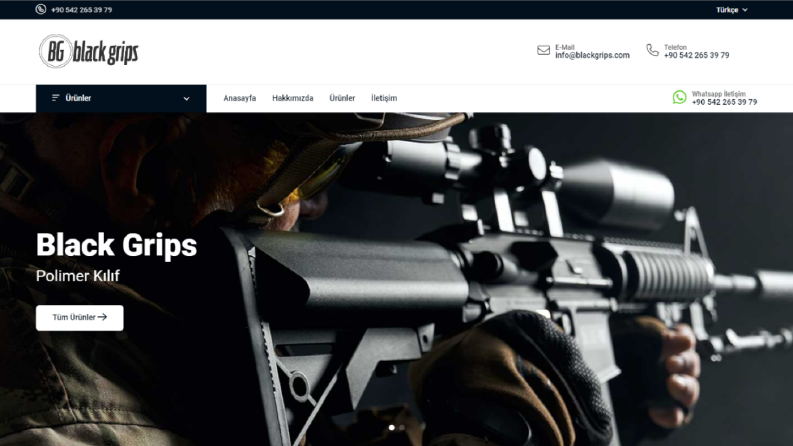 Black Grips İçin Tasarladığım Web Site