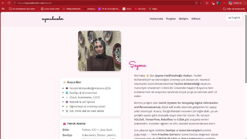 Responsive Kişisel Portfolyo Web Sitesi - Astro & Tailwind