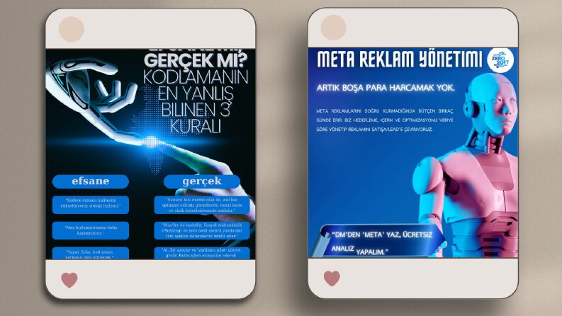 Sosyal Medya - post, slider ve story tasarımları