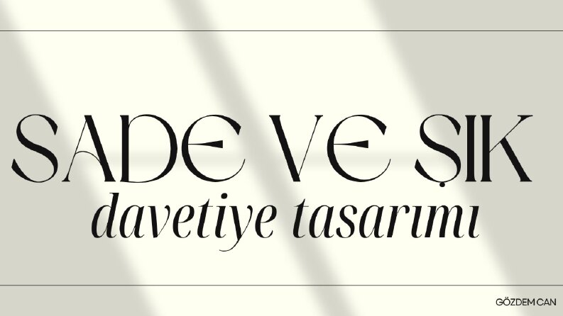 Sade Ve Şık Davetiye Tasarımı