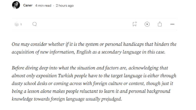 The Learning Dilemma: Türkiye