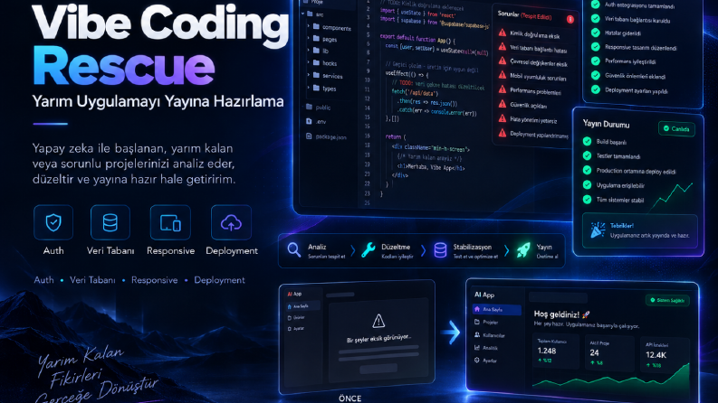 Vibe Coding Rescue – Yarım Uygulamayı Yayına Hazırlama