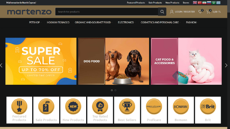 WordPress e-ticaret sitesi sunucuya taşındı.