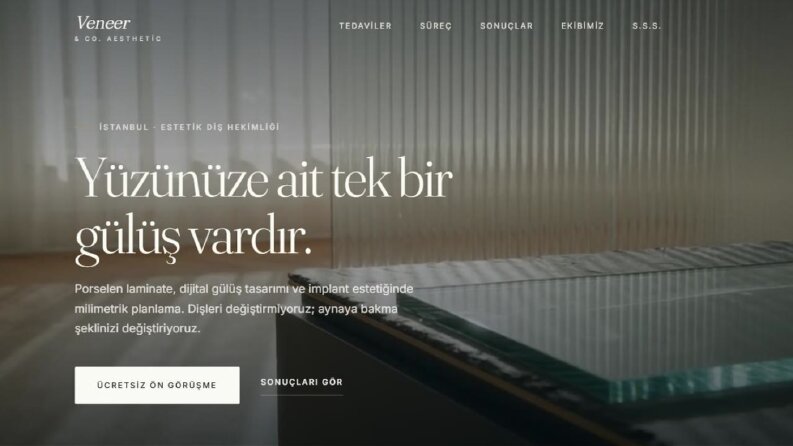 Veneer & Co. — Estetik Diş Kliniği Web Sitesi