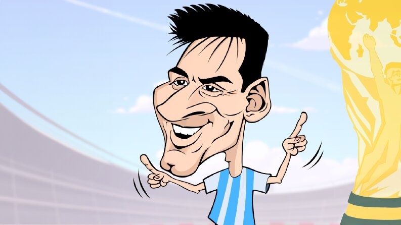 Messi - Dünya kupası karikatürü