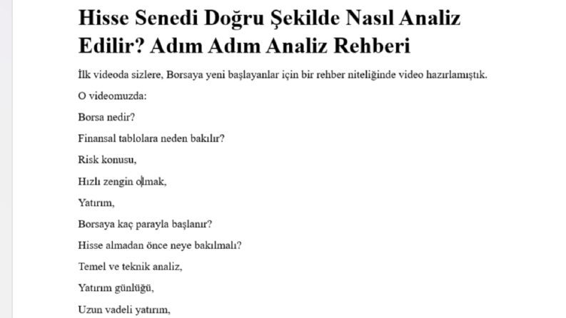 Ben sizin için You Tube video metni yazabilirim.