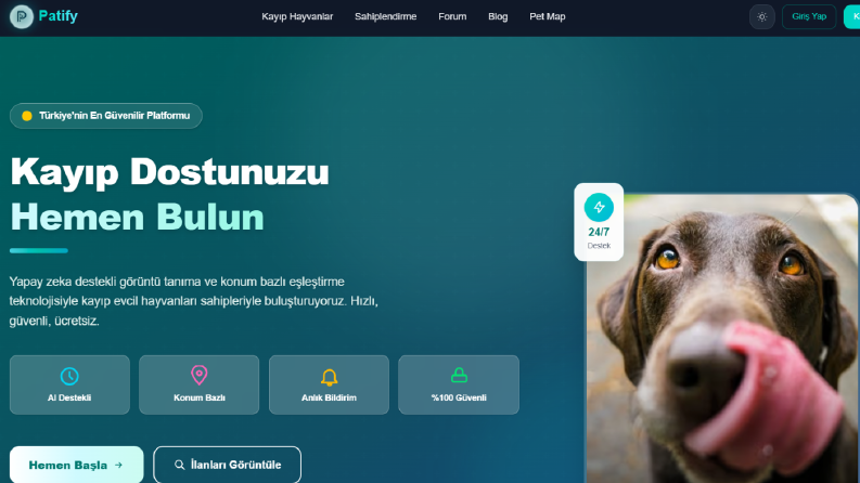 Patify: Next.js & Node.js Tabanlı Full Stack Platform
