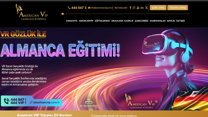 Dil Öğrenim website geliştirdim