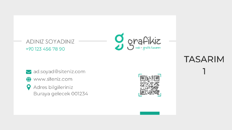 Standart Kartvizit Tasarım No 1