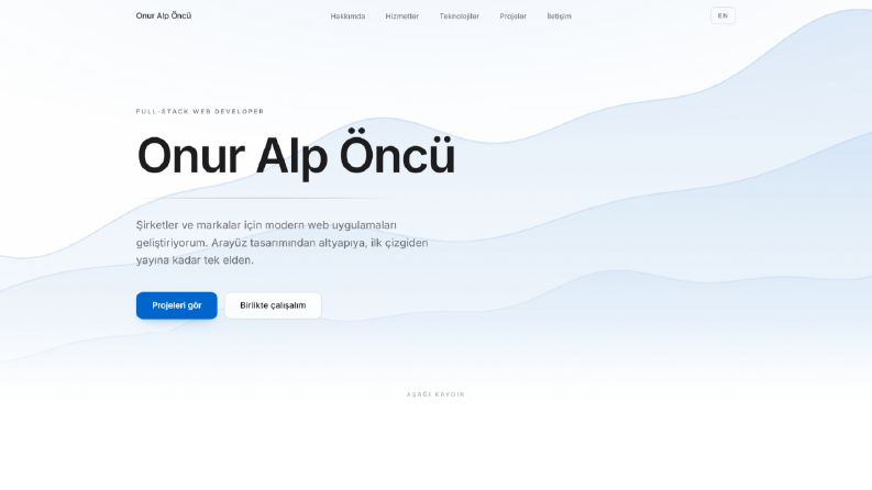 Onur Alp Öncü - Self-Made Portfolio tasarımı.