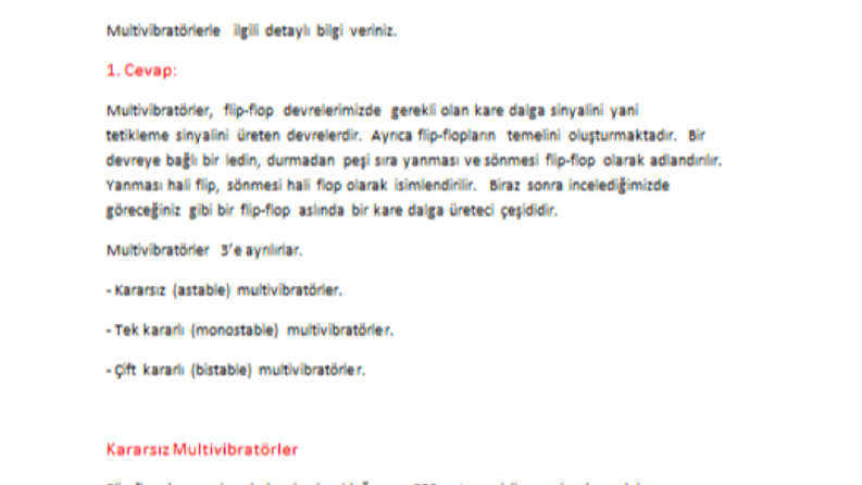 Elektrik-Elektronik Ders Ve Ödev yapımı