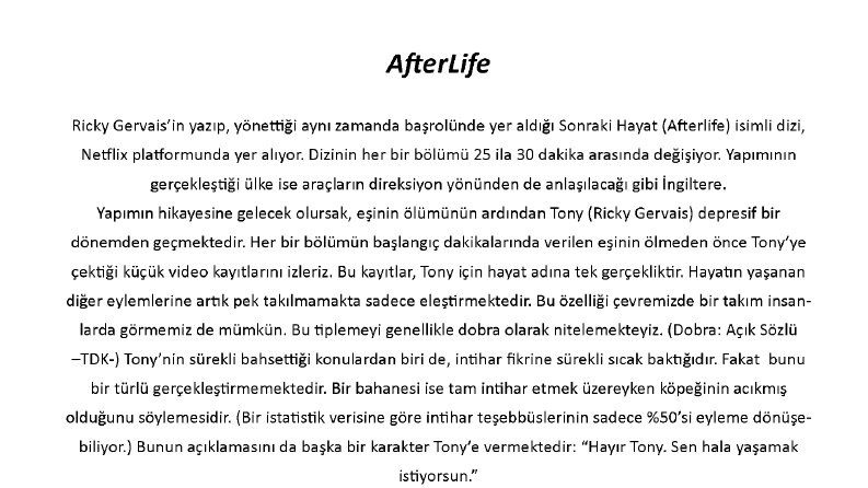 Film ve Dizi Eleştirisi
