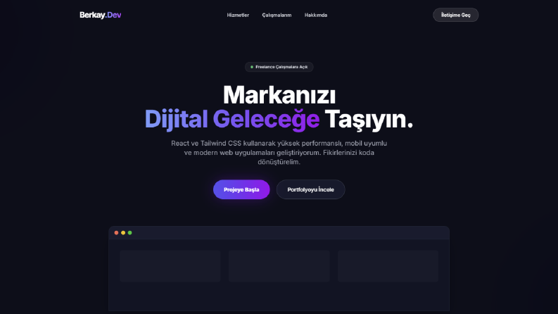 React ve Tailwind ile Modern Kurumsal Web Sitesi