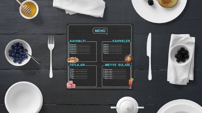 menü tasarımı