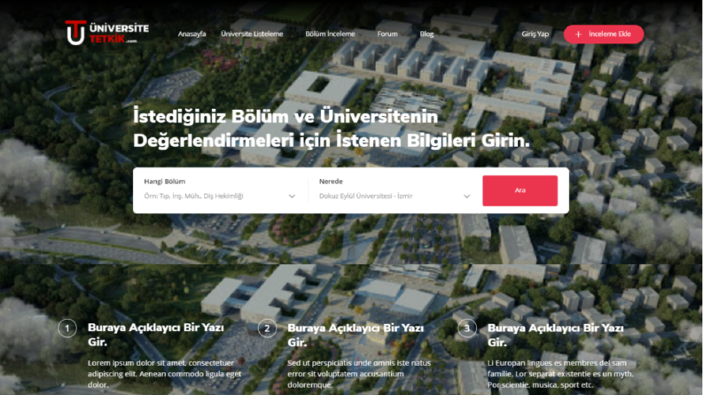 Unitet.net için yapılan Web Sitesi