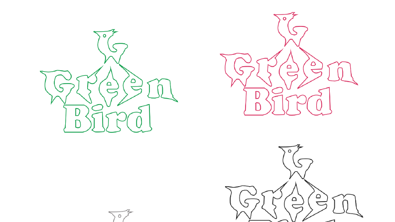 green bird