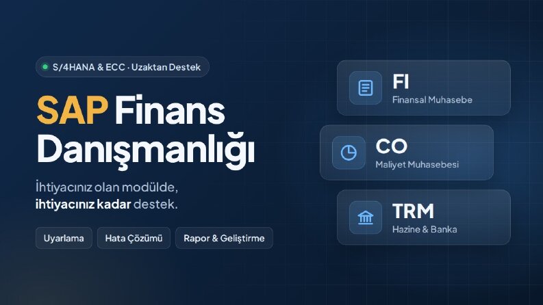 SAP FI-CO-TRM işlerinizi hallederim