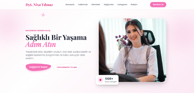 Diyetisyen Tanıtım Sitesi