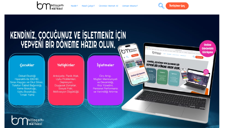 Bilinçaltı Merkezi Firmasına Kurumsal Web Sitesi Yaptık