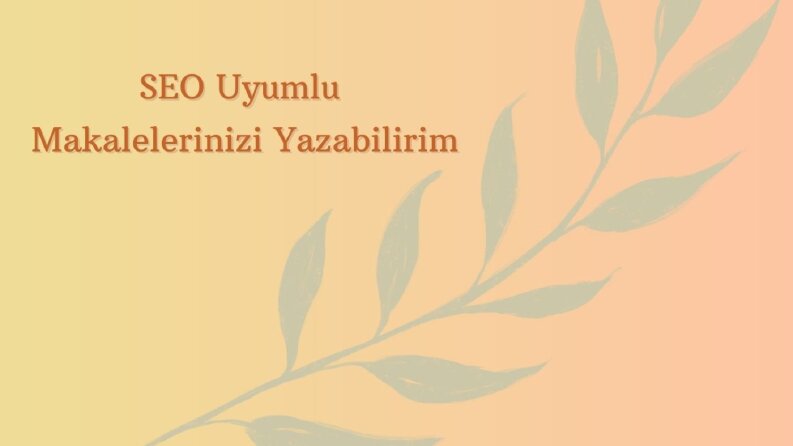 SEO uyumlu makale