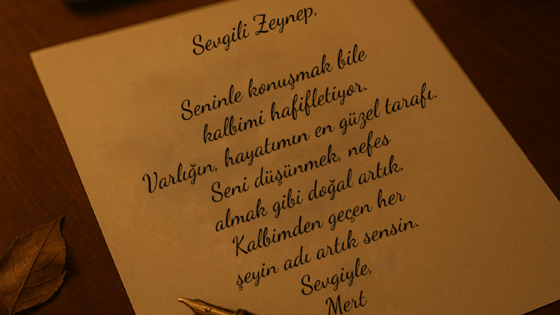 Örnek Aşk Mektubu – Kişiye Özel Duygusal Yazım