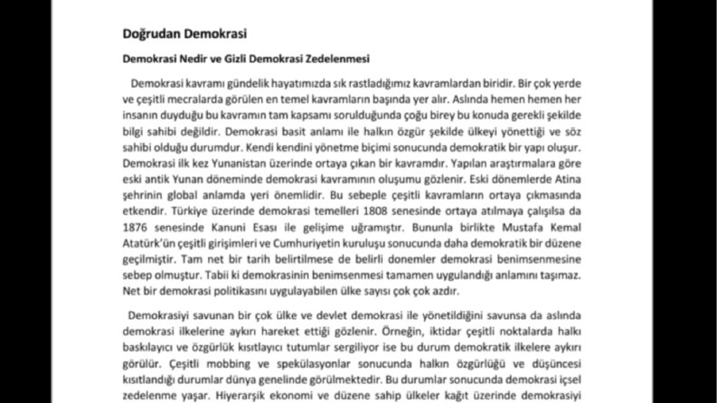 Yazı örnek