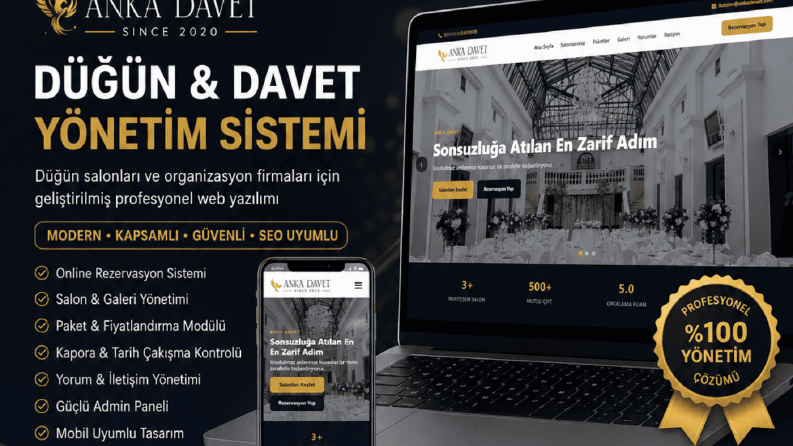 Anka Davet - Düğün ve Davet Salonu Yönetim Sistemi
