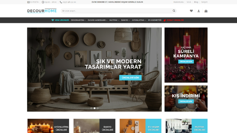 Decour Home E-Ticaret Sitesi