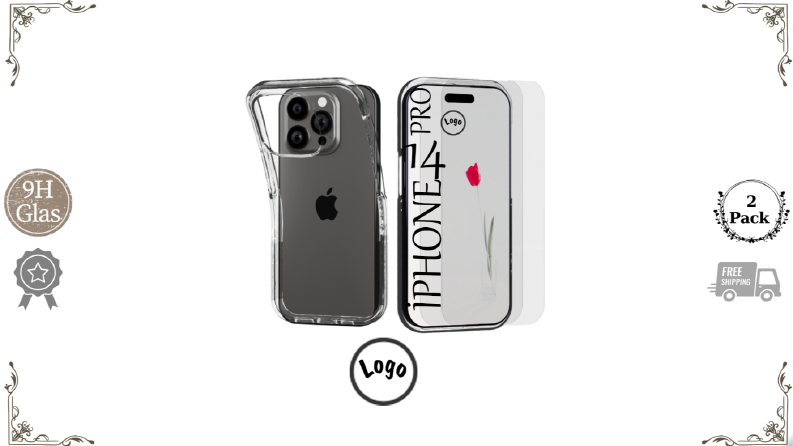 Ekran koruyucu ve Telefon Kılıfı İçin 3D render tasarımı