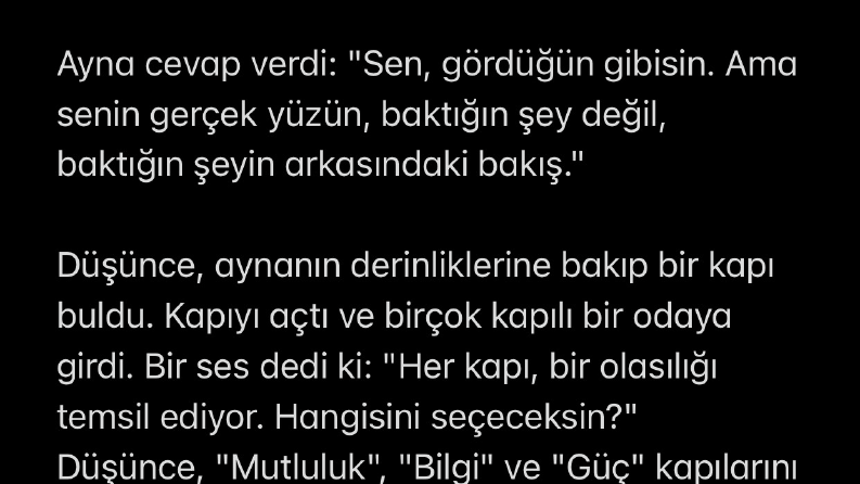 Felsefi ve yaratıcı düşüncelerim ile mantıklı bir senaryo yaratabilirim.