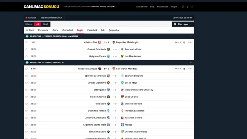 Ben canlı skor platformu için özel yazılım yaptım