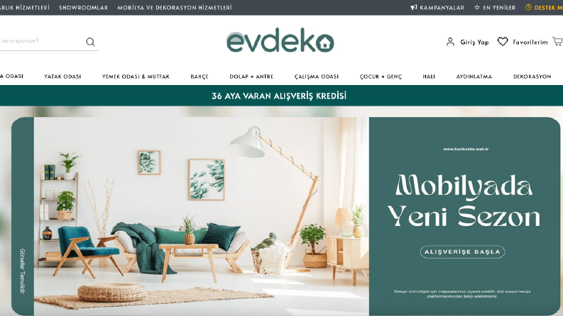 Evdekor Site Tasarımı - Anahtar Teslim E-ticaret Sitesi