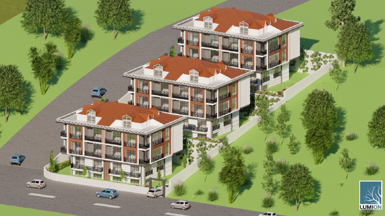 3 boyutlu apartman cephe tasarımı