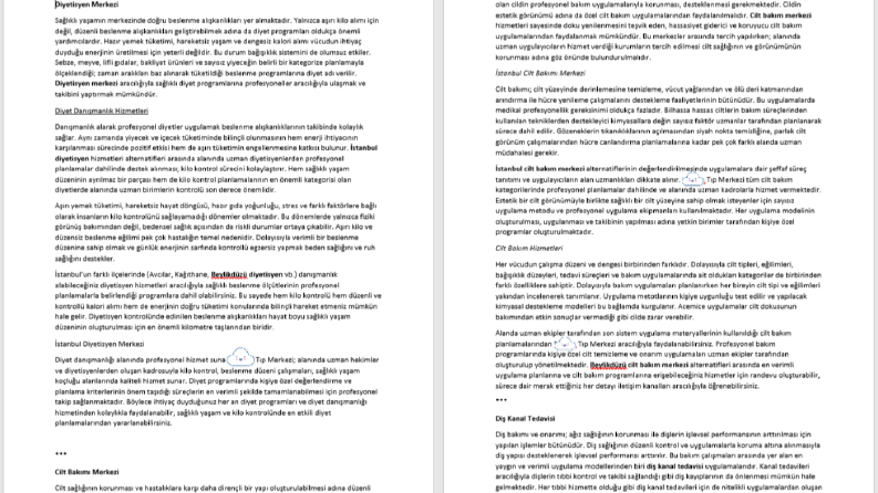 Tıp Merkezi - Seo Uyumlu Blog Metinleri