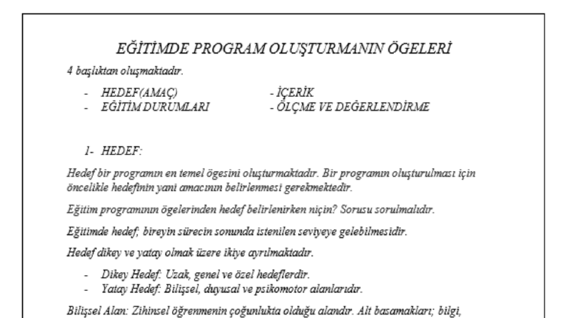 ödev word yazımı